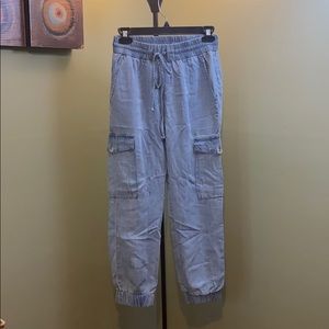 Dress forum mineral wash denim joggers